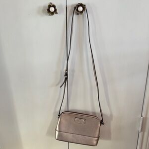 Kate Spade Gold Leather Wellesley Hanna Crossbody Bag